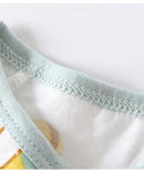 Macacão de Recém-Nascido, Fofo Animado Manga Curta Algodão Fino Para Verão