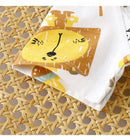 Macacão de Recém-Nascido, Fofo Animado Manga Curta Algodão Fino Para Verão