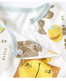 Macacão de Recém-Nascido, Fofo Animado Manga Curta Algodão Fino Para Verão