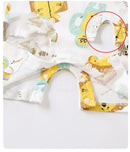 Macacão de Recém-Nascido, Fofo Animado Manga Curta Algodão Fino Para Verão