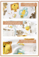 Macacão de Recém-Nascido, Fofo Animado Manga Curta Algodão Fino Para Verão